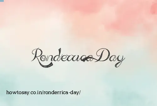 Ronderrica Day