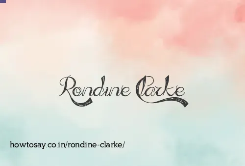 Rondine Clarke