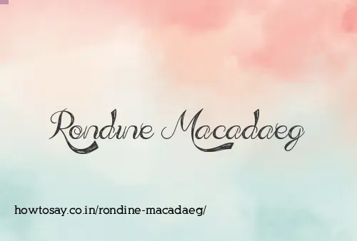 Rondine Macadaeg