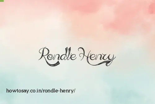 Rondle Henry