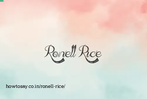 Ronell Rice