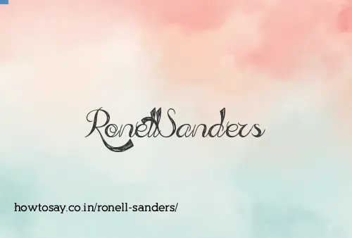 Ronell Sanders