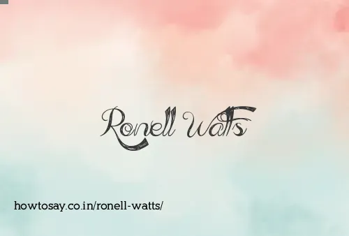 Ronell Watts