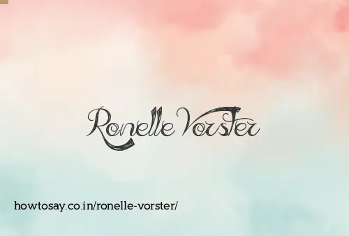 Ronelle Vorster