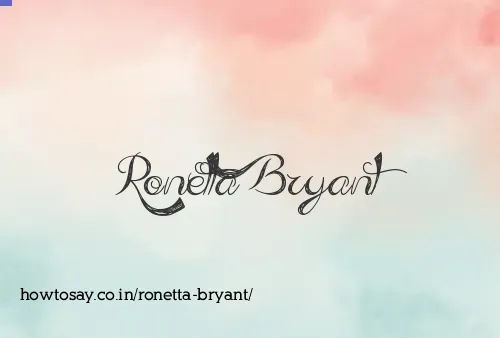 Ronetta Bryant