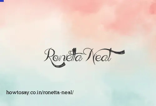 Ronetta Neal