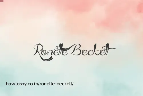 Ronette Beckett