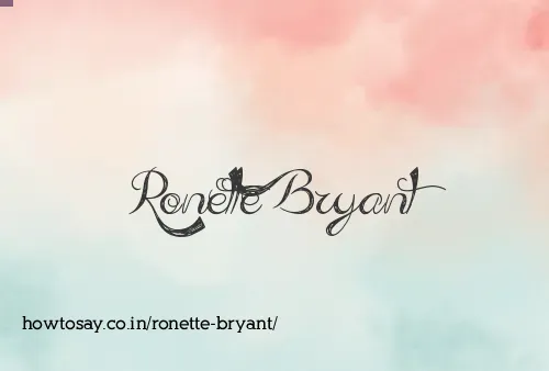 Ronette Bryant