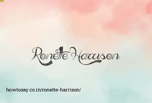 Ronette Harrison