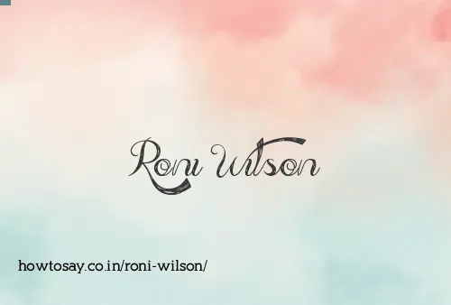 Roni Wilson