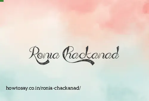 Ronia Chackanad