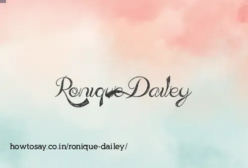 Ronique Dailey