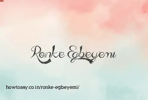 Ronke Egbeyemi