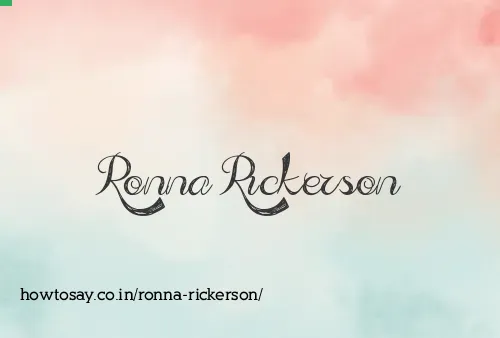 Ronna Rickerson