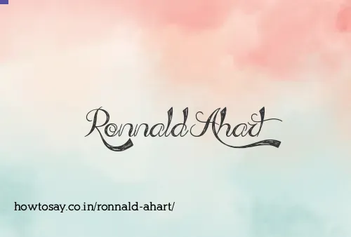 Ronnald Ahart