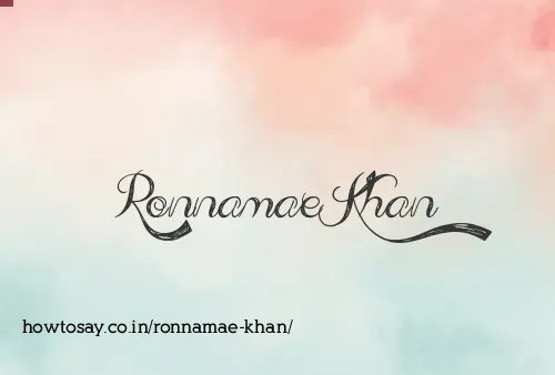 Ronnamae Khan