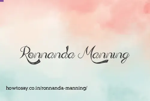 Ronnanda Manning