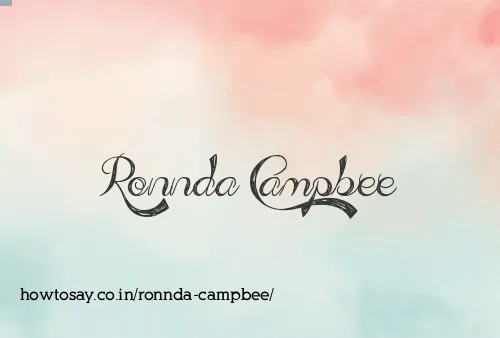 Ronnda Campbee