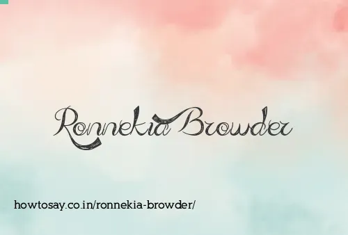 Ronnekia Browder