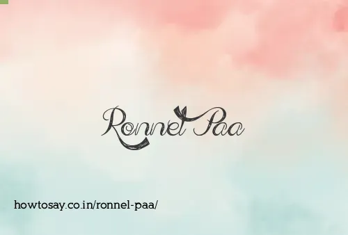 Ronnel Paa