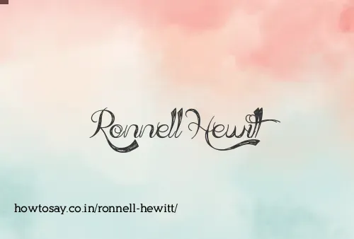 Ronnell Hewitt