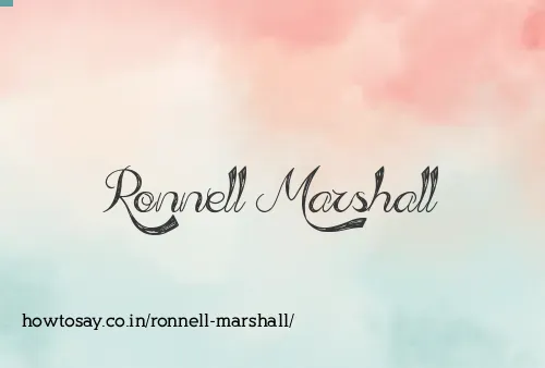 Ronnell Marshall