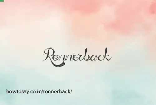 Ronnerback