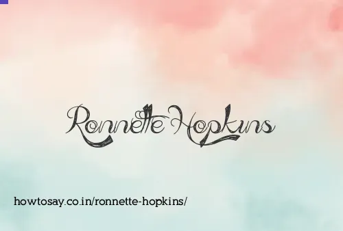 Ronnette Hopkins