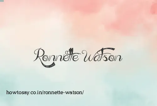 Ronnette Watson