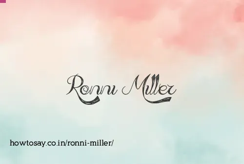 Ronni Miller