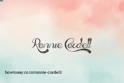Ronnie Cordell