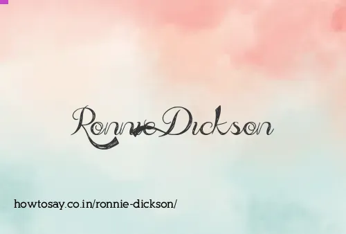 Ronnie Dickson