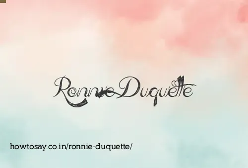 Ronnie Duquette