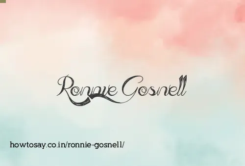 Ronnie Gosnell