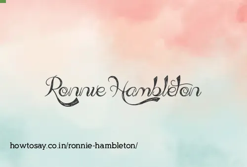 Ronnie Hambleton