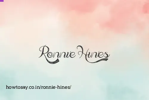 Ronnie Hines