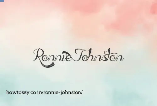 Ronnie Johnston
