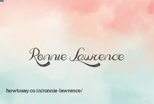 Ronnie Lawrence