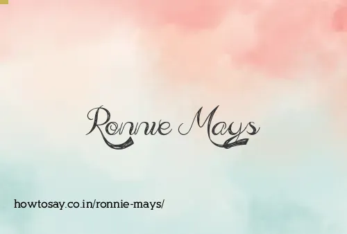 Ronnie Mays