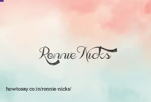 Ronnie Nicks
