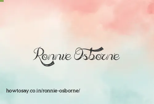 Ronnie Osborne