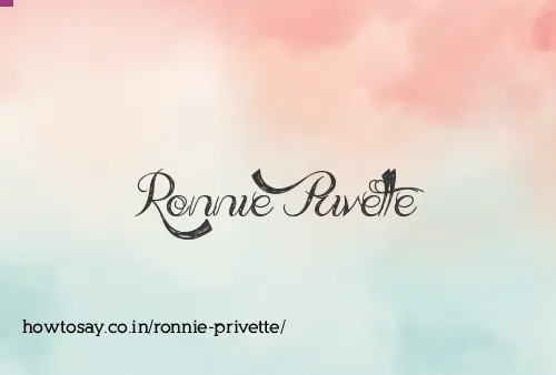 Ronnie Privette