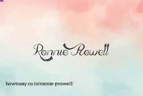 Ronnie Prowell