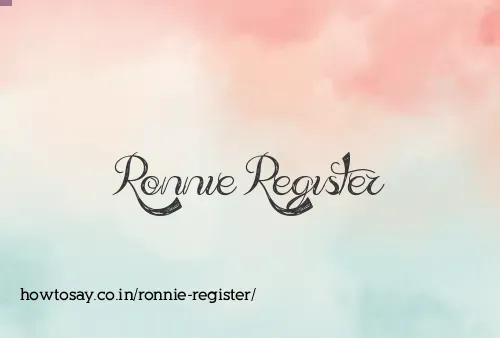 Ronnie Register