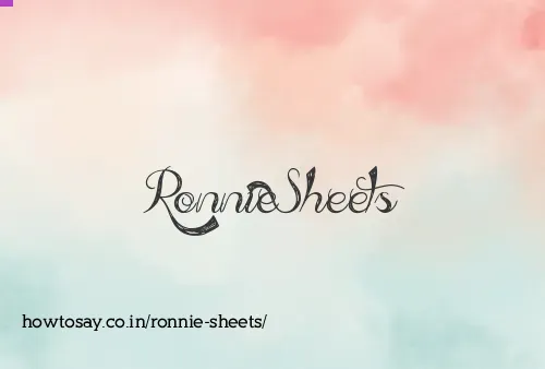 Ronnie Sheets