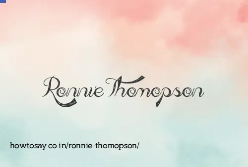 Ronnie Thomopson