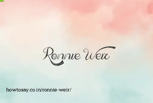 Ronnie Weir