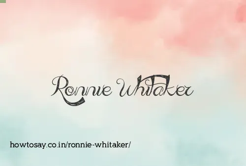 Ronnie Whitaker