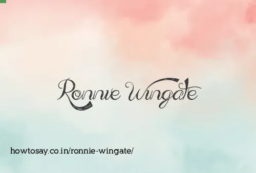 Ronnie Wingate