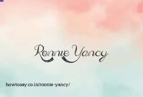 Ronnie Yancy
